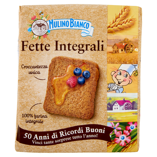 MULINO BIANCO FETTE BISCOTTATE INTEGRALI X40 315g (32 in a box)
