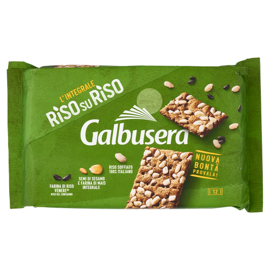 GALBUSERA CRACKER RISOSURISO INTEGRALI 380g (12 in a box)available from our italian retail store