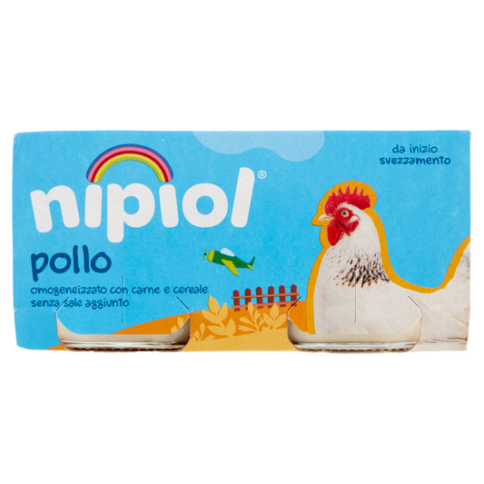 NIPIOL OMOGENEIZZATO ALLA CARNE POLLO 80g X2 160g (12 in a box)