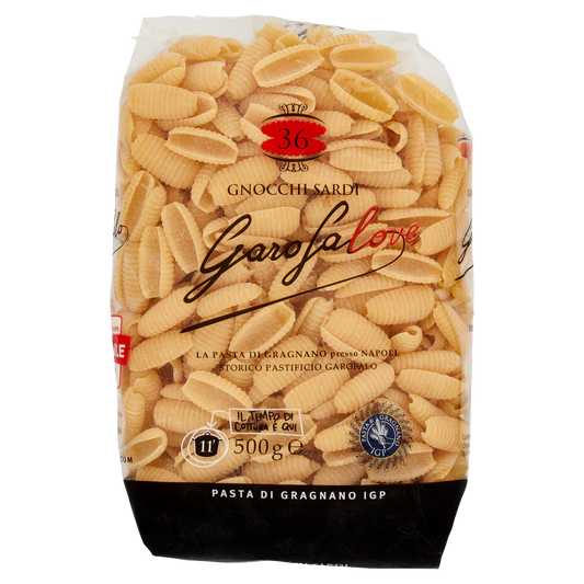 GAROFALO PASTA DI SEMOLA GNOCCHI SARDI 500g (16 in a box)available from our italian retail store