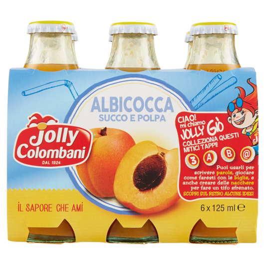 JOLLY COLOMBANI ALBICOCCA SUCCO E POLPA 6 X 125ML 750ml (8 in a box)