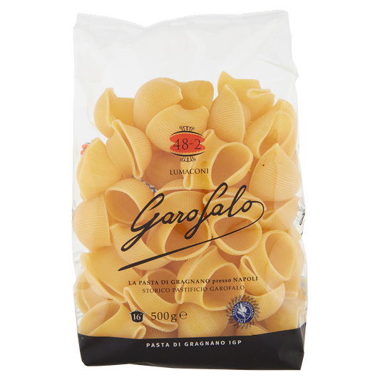GAROFALO PASTA DI SEMOLA FORMATI SPECIALI LUMACONI 500g (12 in a box)available from our italian retail store