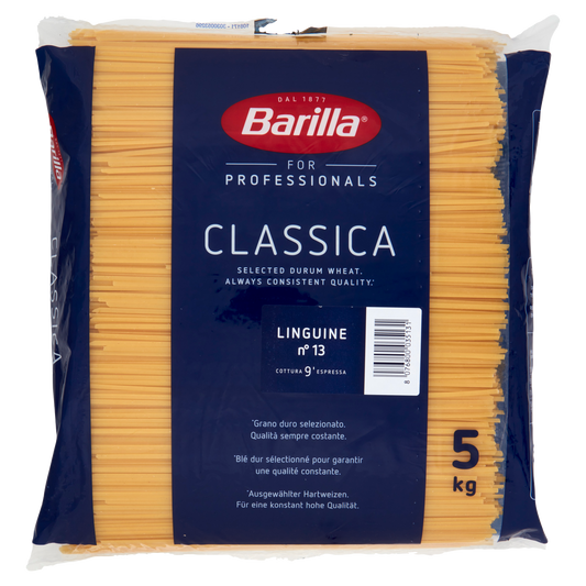 BARILLA PASTA DI SEMOLA LINGUINE N.13 5kg (3 in a box)