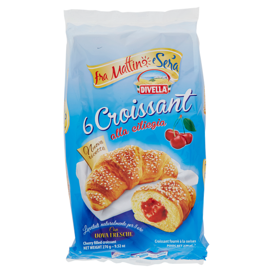 DIVELLA CROISSANT ALLA CILIEGIA 270g (12 in a box)