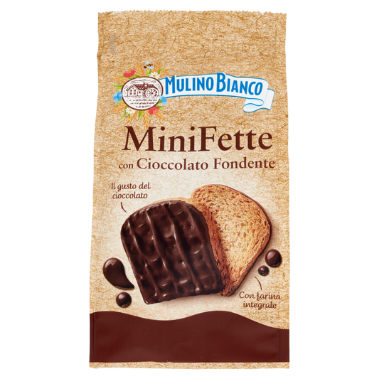 MULINO BIANCO MINIFETTE INTEGRALI CIOCC. FONDENTE 110g (10 in a box)