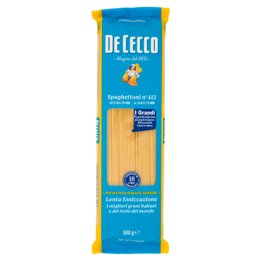 DE CECCO PASTA DI SEMOLA SPAGHETTONI N°412 500g (24 in a box)