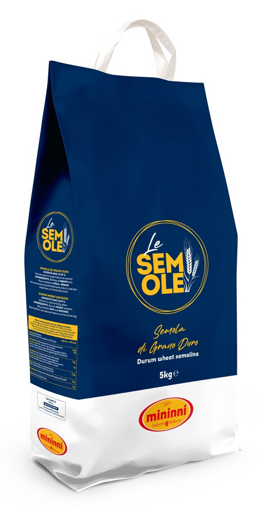 MININNI SEMOLA DI GRANO DURO 5kg (single bag)available from our italian retail store
