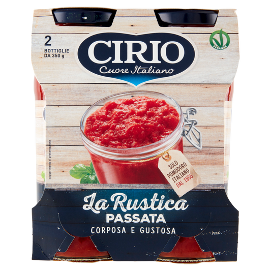 CIRIO PASSATA RUSTICA 350gX2 (6 in a box)available from our italian retail store