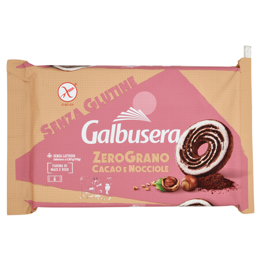 GALBUSERA ZEROGRANO CACAO E NOCCIOLE gluten-free lactose-free 220g (14 in a box)