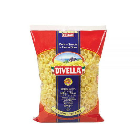 DIVELLA PASTA DI SEMOLA NOCELLINE RIGATE 500g(24 in a box)available from our italian retail store