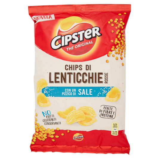CIPSTER CHIPS DI LENTICCHIE 80g (16 in a box)available from our italian retail store