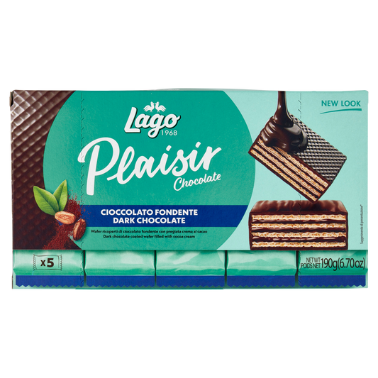LAGO PLAISIR FONDENTE X5 190g (16 in a box) available from our italian retail store
