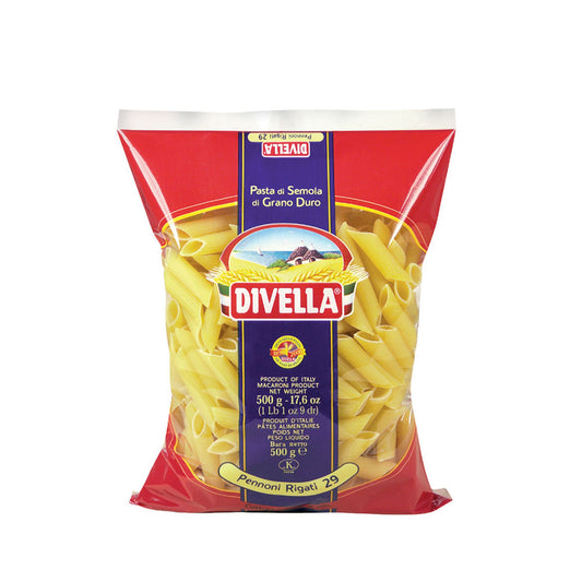 DIVELLA PASTA DI SEMOLA PENNONI RIGATI N.29 5available from our italian retail store00g (24 in a box)