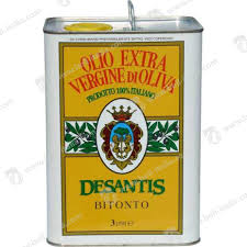 DESANTIS OLIO EXTRAVERGINE 100% 3lt (4 in a box)available from our italian retail store