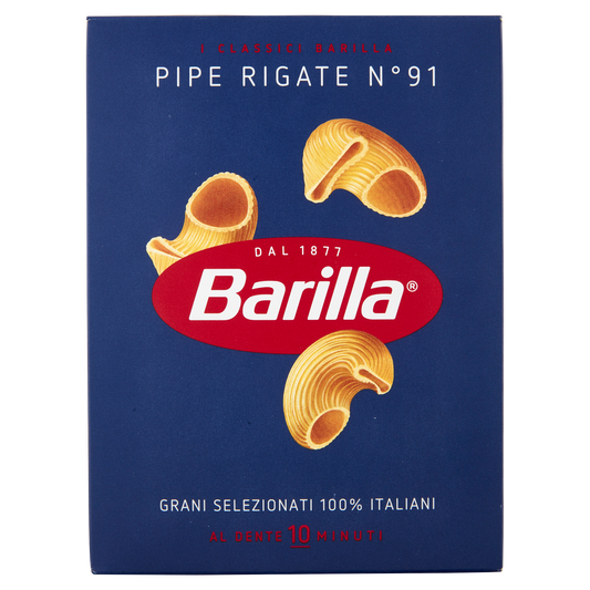 BARILLA PASTA DI SEMOLA PIPE RIGATE N.91 500g (24 in a box)