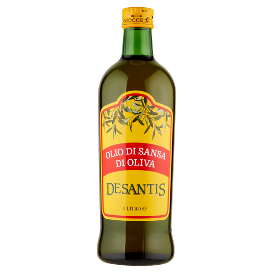 DESANTIS OLIO DI SANSA DI OLIVA 1lt (12 in a box)available from our italian retail store