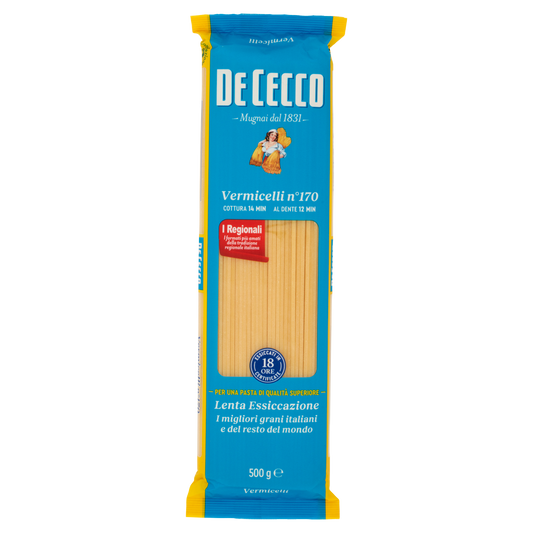 DE CECCO PASTA DI SEMOLA VERMICELLI N°170 500g (24 in a box)