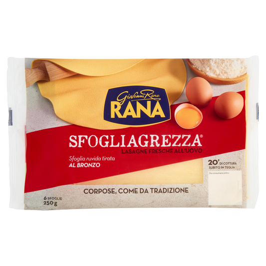 RANA SFOGLIAGREZZA LASAGNE FRESCHE ALL'UOVO 250g (12 in a box)