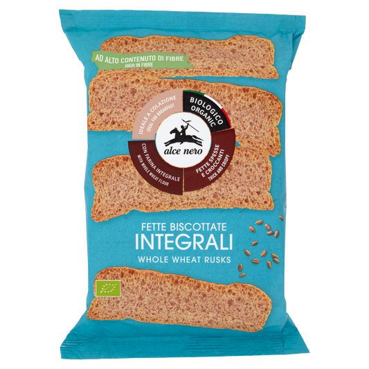 ALCENERO FETTE BISCOTTATE INTEGRALI ORGANIC 120g (9 in a box)
