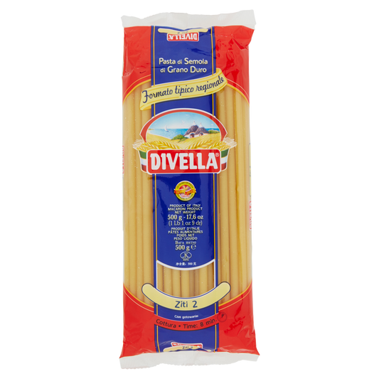 DIVELLA FORMATI SPECIALI ZITI 500g (24 in a box)available from our italian retail store