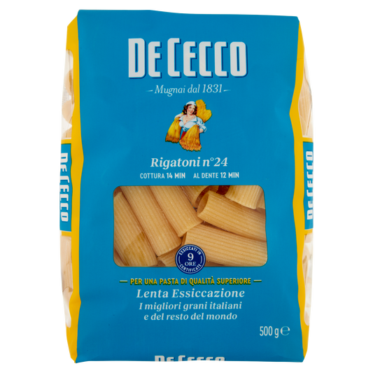 DE CECCO PASTA DI SEMOLA RIGATONI N°24 500g (24 in a box)