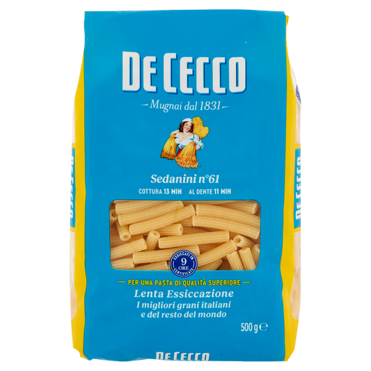 DE CECCO PASTA DI SEMOLA SEDANINI N°61 500g (24 in a box)