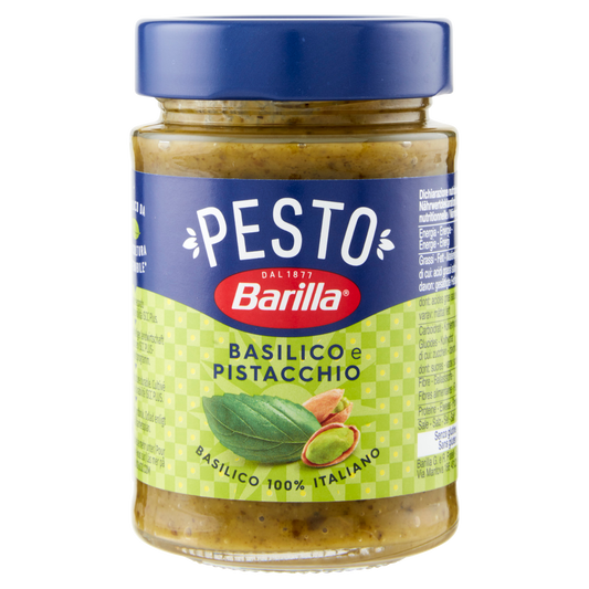 BARILLA PESTO PISTACCHIO BASILICO 190g (12 in a box)available from our italian retail store