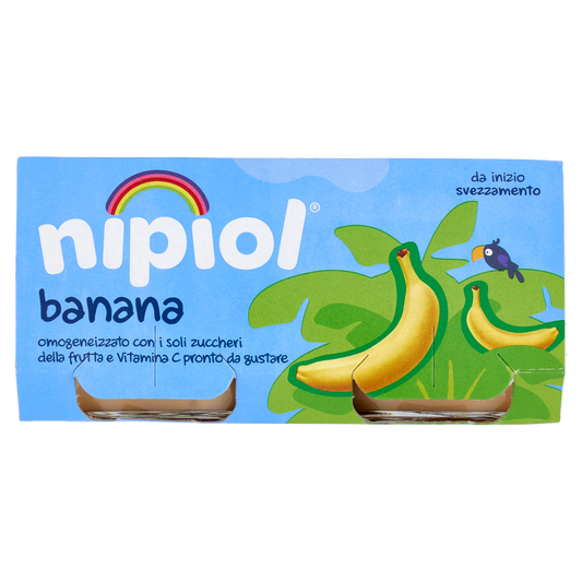 NIPIOL OMOGENEIZZATO ALLA FRUTTA banana and apple 80gX2 160g (12 in a box)