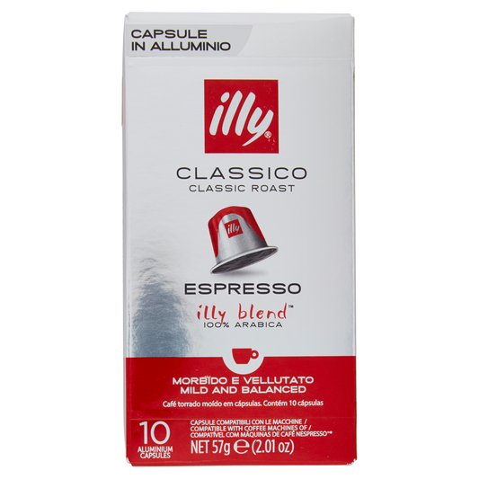 ILLY CAFFE' CLASSICO X 10 CAPSULE NESPRESSO 57g (10 in a box)