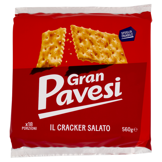 PAVESI CRACKER SALATI X18 560g (12 in a box)available from our italian retail store