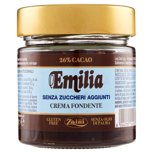 ZAINI EMILIA CREMA FONDENTE no added sugar 200g (12 in a box)