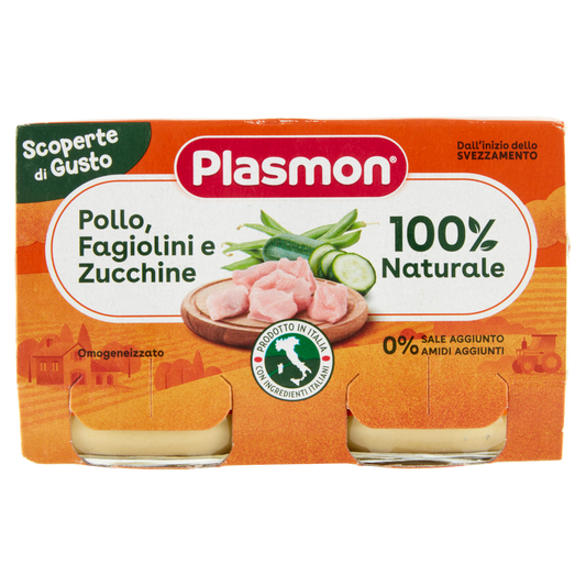 PLASMON POLLO/FAGIOLINI/ZUCCHINE120gX2 240g (12 in a box)