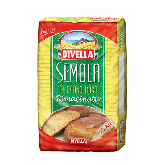 DIVELLA SEMOLA RIMACINATA 25kg (single bag)available from our italian retail store