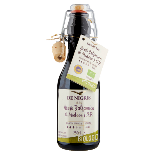 DENIGRIS ACETO BALSAMICO ORGANIC IGP 250ml (6 in a box)available from our italian retail store