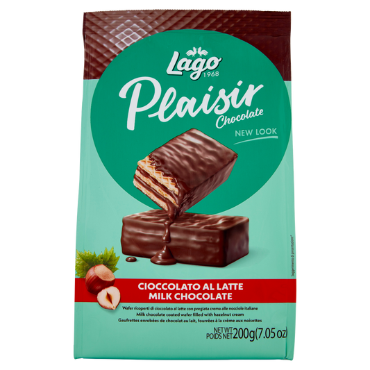 LAGO PLAISIR CHOCOLATE MILK 200g (10 in a box) available from our italian retail store