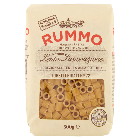 RUMMO TUBETTI RIGATI N.72 500g (16 in a box) available from our italian retail store