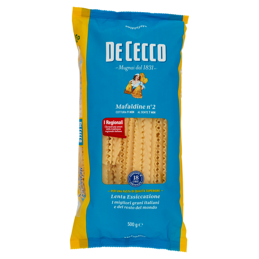 DE CECCO PASTA DI SEMOLA MAFALDINE N.2 500g (24 in a box)
