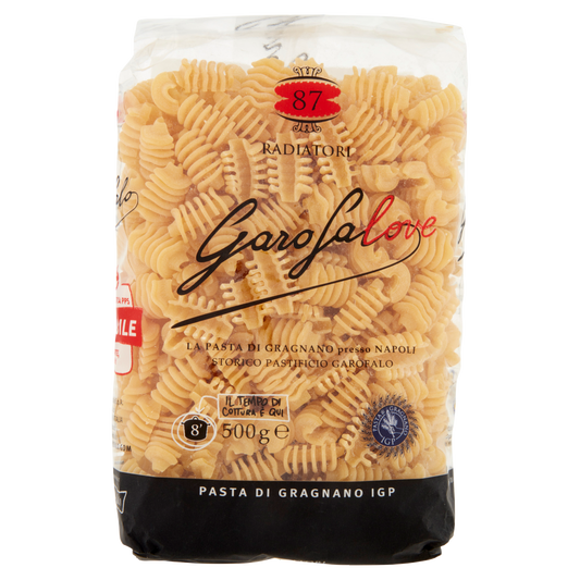 GAROFALO PASTA DI SEMOLA RADIATORI 500g (16 in a box)available from our italian retail store