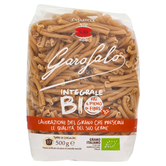 GAROFALO PASTA INTEGRALE CASARECCE BIO 500g (16 in a box)available from our italian retail store