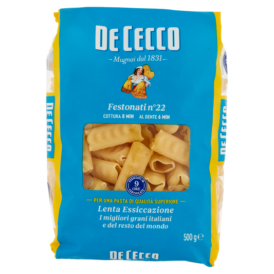 DE CECCO PASTA DI SEMOLA FESTONATI 500g (24 in a box)