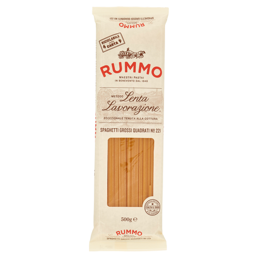 RUMMO SPAGHETTI QUADRATI GROSSI N.221 500g (24 in a box) available from our italian retail store
