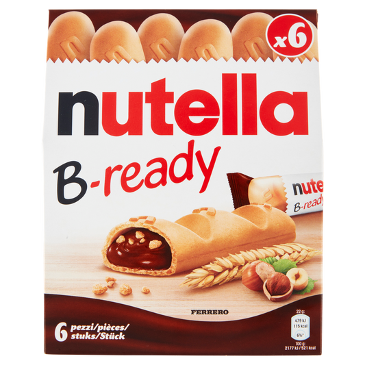 NUTELLA B-READY X6 132g (16 in a box)available from our italian retail store