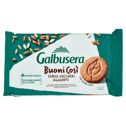 GALBUSERA BUONI COSI' BISCOTTI AI CEREALI no added sugar 300g (14 in a box)