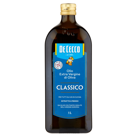 DE CECCO OLIO EXTRA VERGINE D'OLIVA CLASSICO 1lt (12 in a box)available from our italian retail store