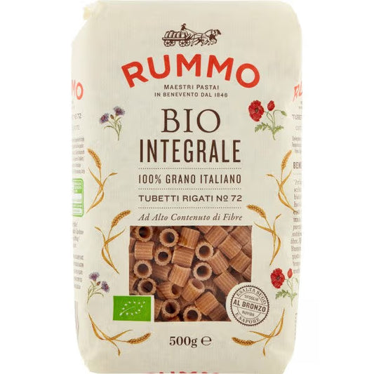 RUMMO TUBETTI INTEGRALI RIGATI 500g (16 in a box) available from our italian retail store