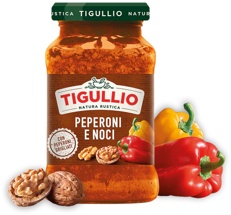 TIGULLIO PESTO PEPERONI E NOCI 190g (12 in a box)available from our italian retail store